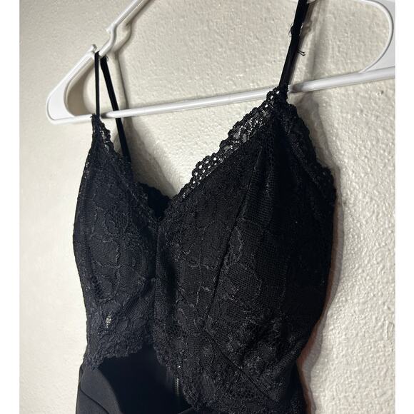 Faded Rose Women Small Black Lace Bodysuit Padded Cut Out Streetwear Party 1 PC - Picture 5 of 8